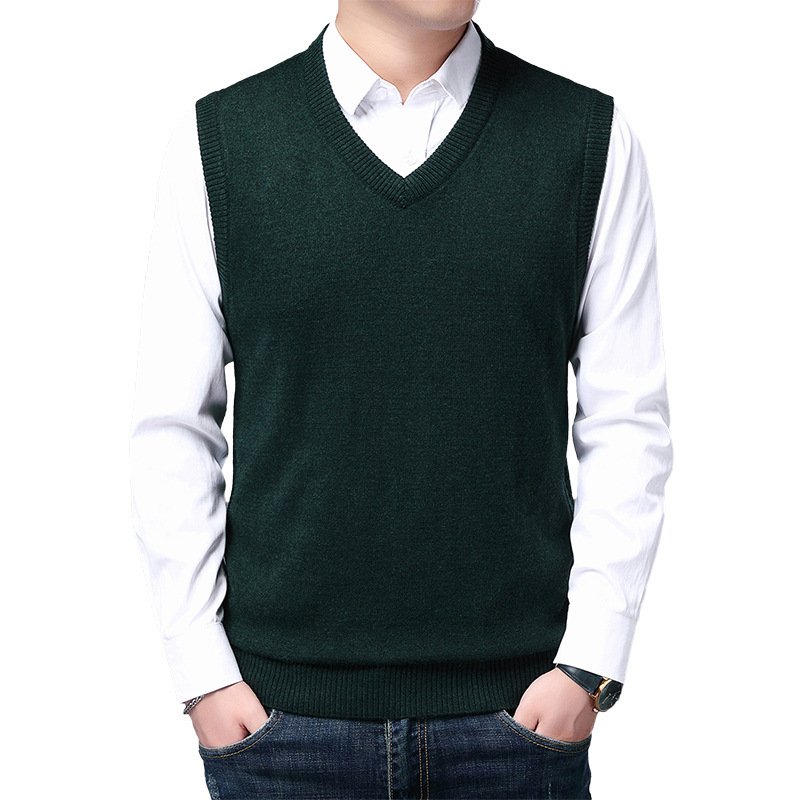 Men's Sleeveless Sweater Vest Casual Solid Color And V-neck – Bild 7