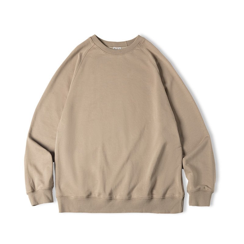 Retro Washed Heavy Looped Fabric Round Neck Sweater – Bild 7