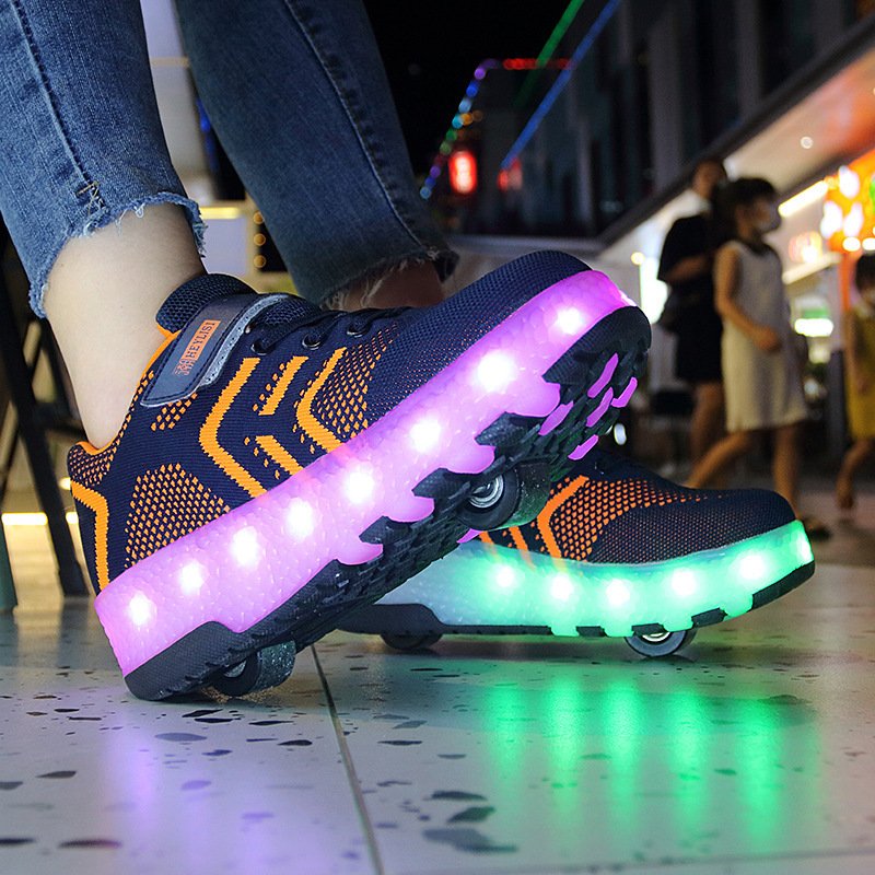 LED Light-emitting Rechargeable Roller Skates For Boys And Girls – Bild 2