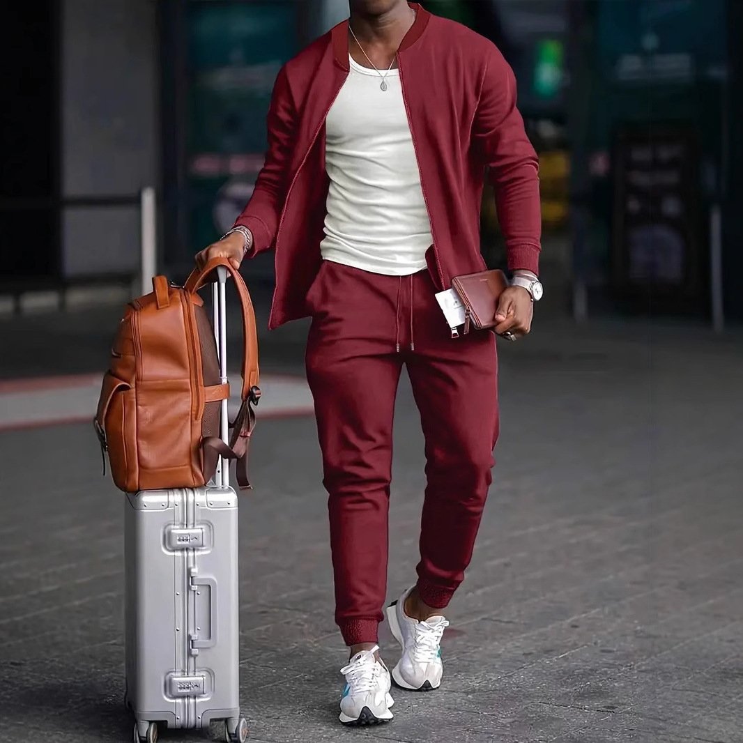 New Waffle Baseball Uniform Pocket Zipper Jacket Coat Set – Bild 7