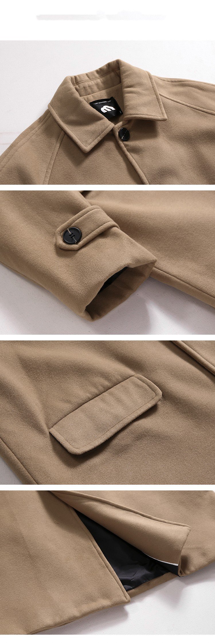 Woolen Coat Men's Long Autumn And Winter – Bild 5