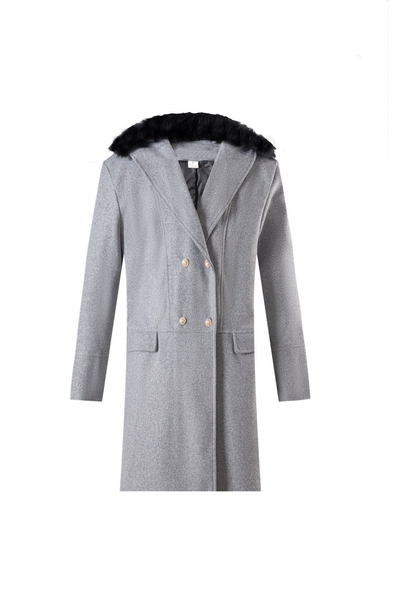 Casual Woolen Men's Coat Fur Collar – Bild 6