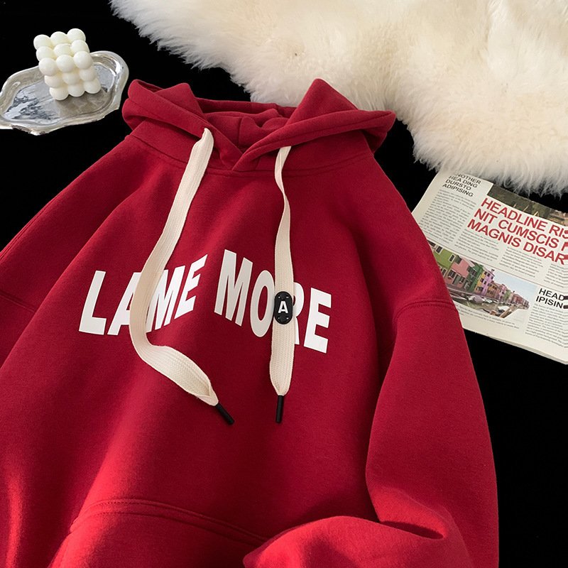 American-style Heavy Hooded Sweater Men's Fleece-lined Thickened – Bild 4