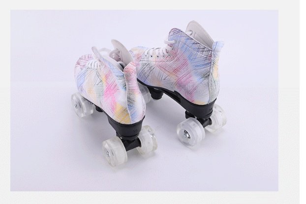 Symphony Feather Double Row Skates Adult Roller Skates Four Roller Skating Flash Skates – Bild 7