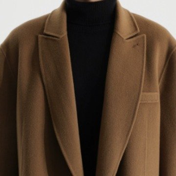 Gun Collar Double-faced Woolen Goods Woolen Suit Wool Coat For Men – Bild 2