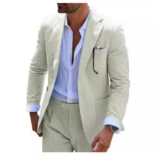 Men's Two-piece Suit Seersucker Summer – Bild 3