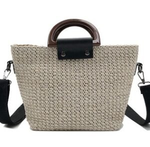 Simple and versatile popular straw bag woven beach bag large capacity female bag holiday summer shoulder bag