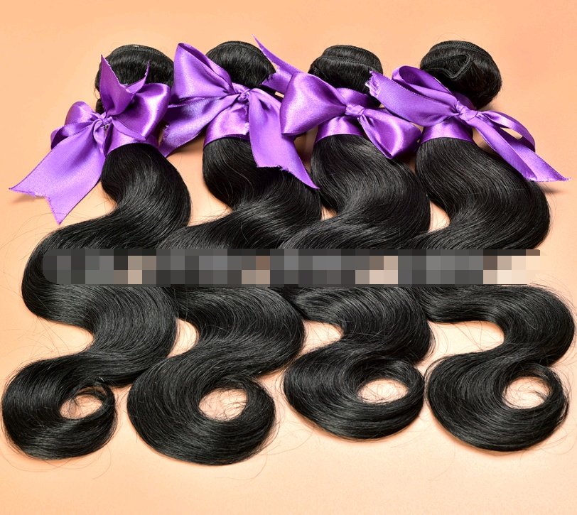 Real Hair Wig Hair Styling Hair Extension Body Wave Human Hair Weaves Bundle Deals Human Hair Extensions Natural & Jet Black – Bild 3