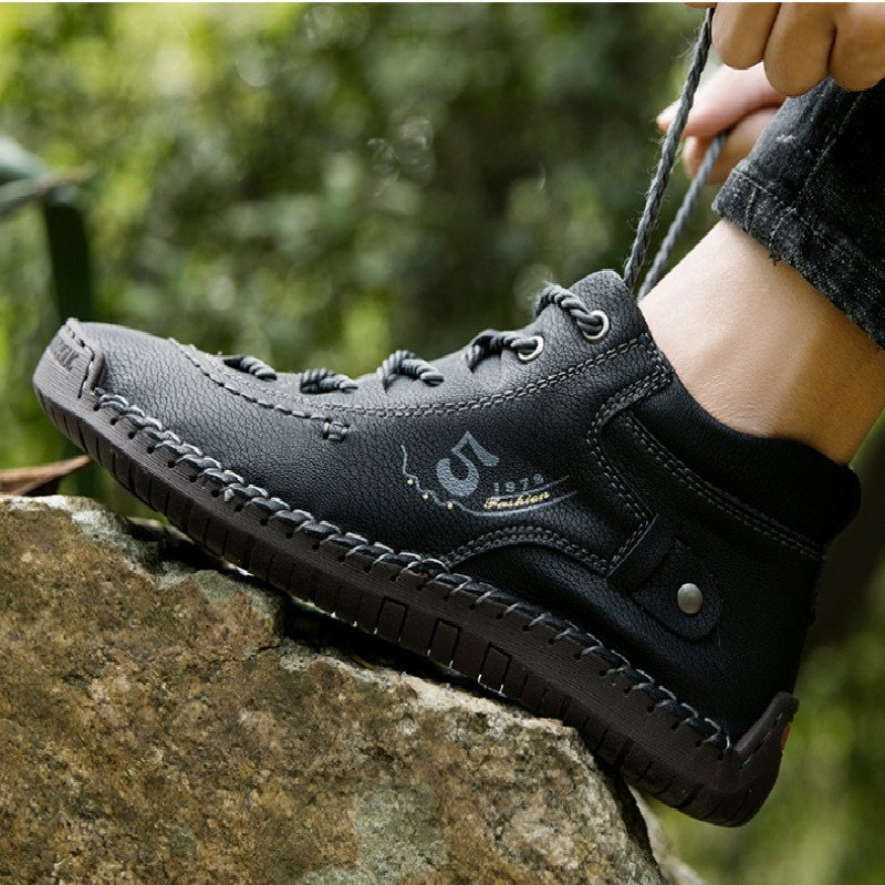 Hand-sewn Men's Oversize Outdoor Boots Leather Shoes – Bild 5