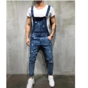 European And American Baggy Jeans Suspenders For Men With Holes