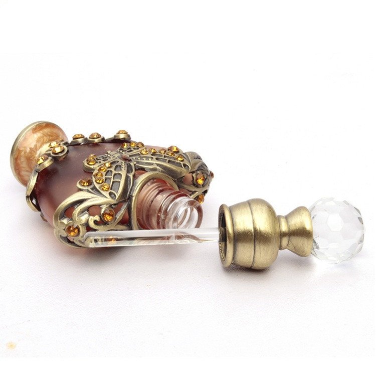 Heart-shaped Middle East Perfume Bottle with Colored Stones Single Bottle – Bild 5