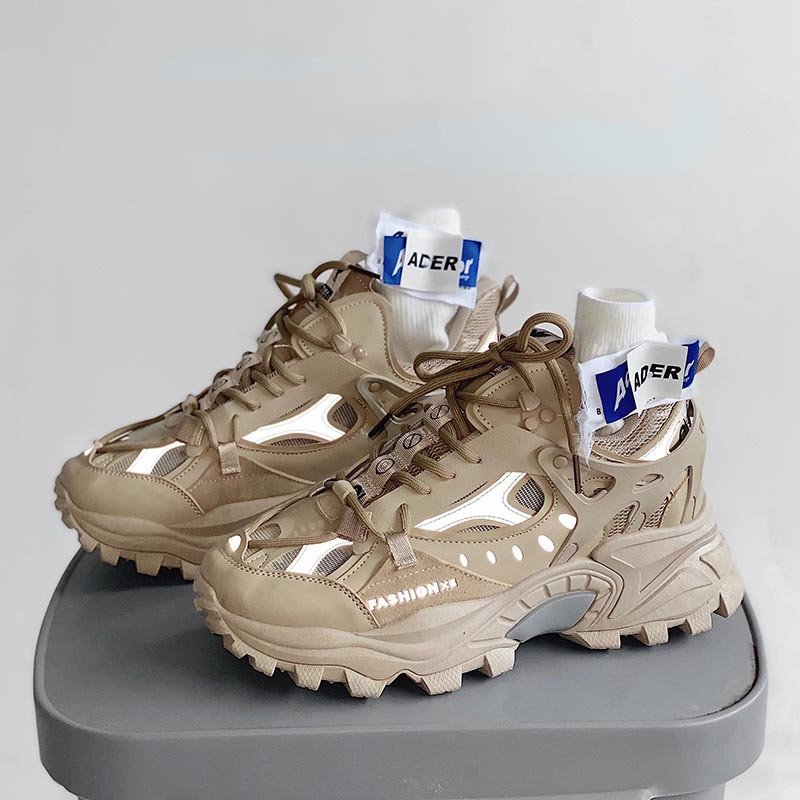 Round Head Net Top Daddy Shoes Thick Soled Casual Shoe Man – Bild 4