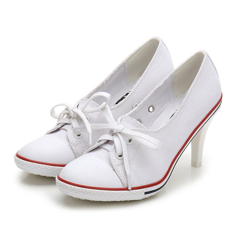 New Korean Style Single Shoes Women Fashion Casual Canvas Shoes Women's Shoes High Heels – Bild 6