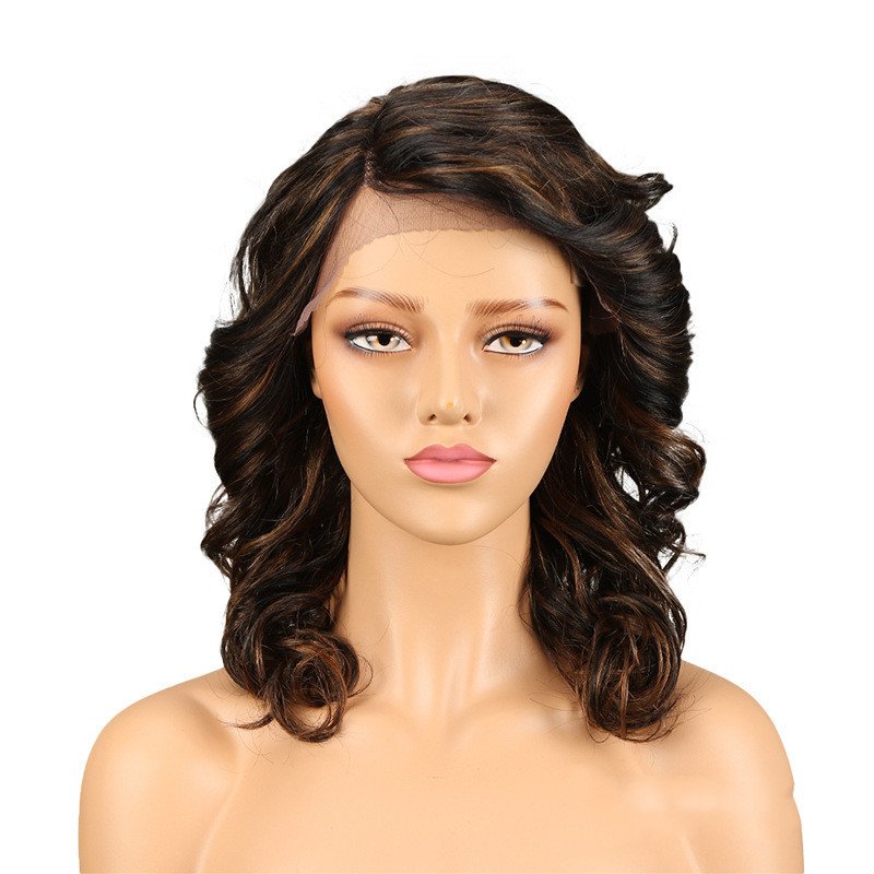 Real Hair Headgear Women Hair Stitch Lace Wig Long Curly Hair – Bild 4