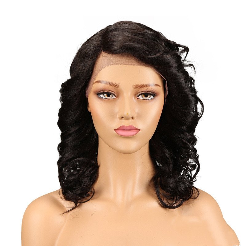 Real Hair Headgear Women Hair Stitch Lace Wig Long Curly Hair – Bild 5