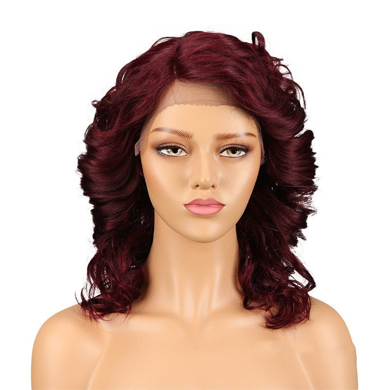 Real Hair Headgear Women Hair Stitch Lace Wig Long Curly Hair – Bild 7