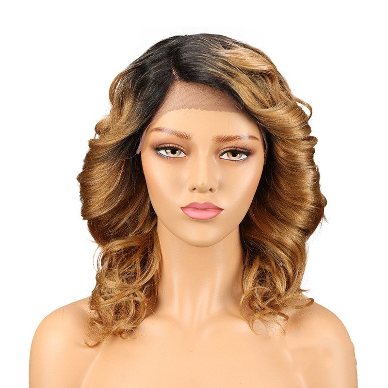 Real Hair Headgear Women Hair Stitch Lace Wig Long Curly Hair – Bild 8
