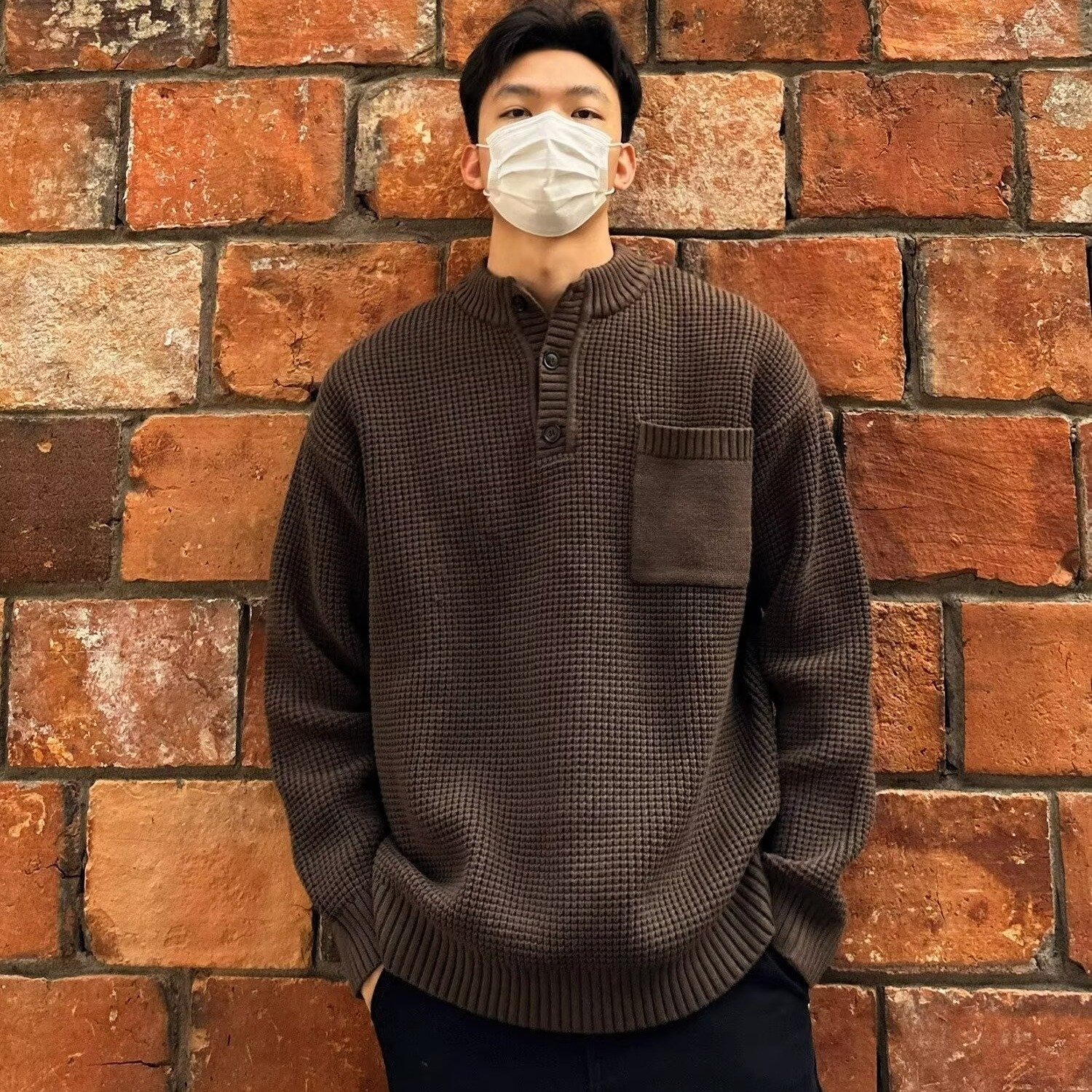 Sweater Men's Long-sleeved Knitted Top – Bild 7