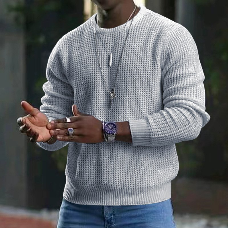 Men's New Youth Round Neck Long Sleeve Pullover Sweater – Bild 4