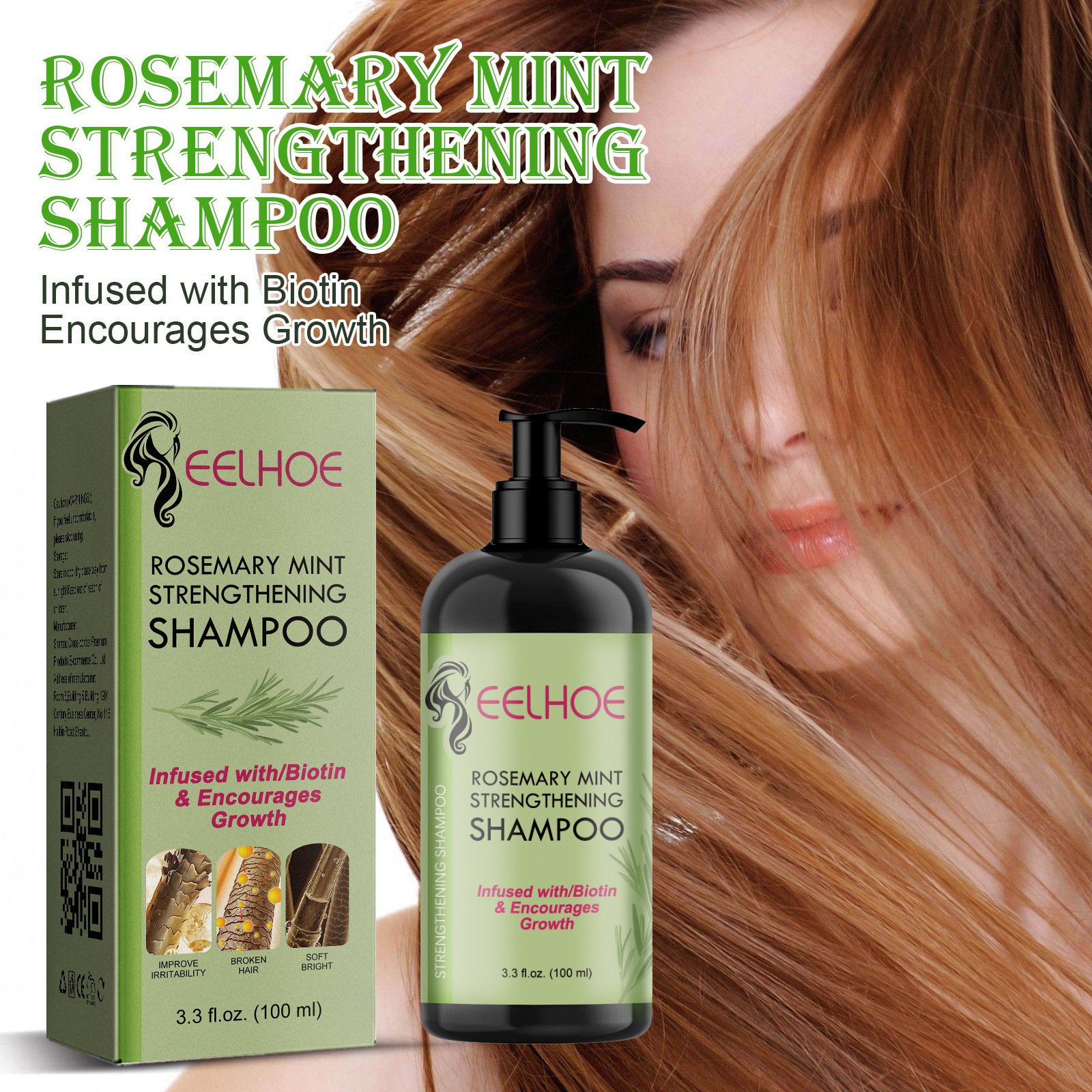 Rosemary Mint Shampoo Moisturizing Supple Hair Repair Dry Frizz Refreshing Shampoo Hair Care – Bild 10