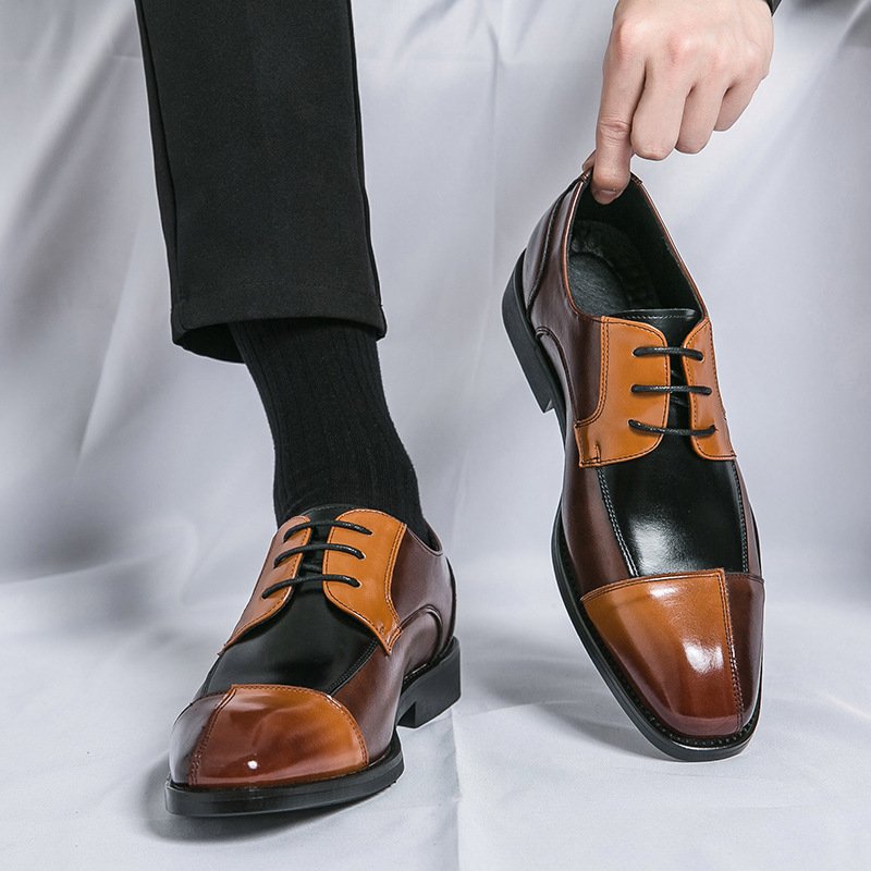Color Matching Business Formal Wear Leather Shoes – Bild 7