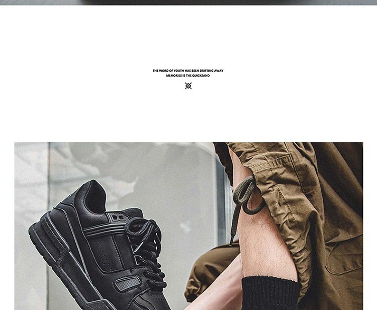 Black American Retro Platform Sports Board Shoes – Bild 8