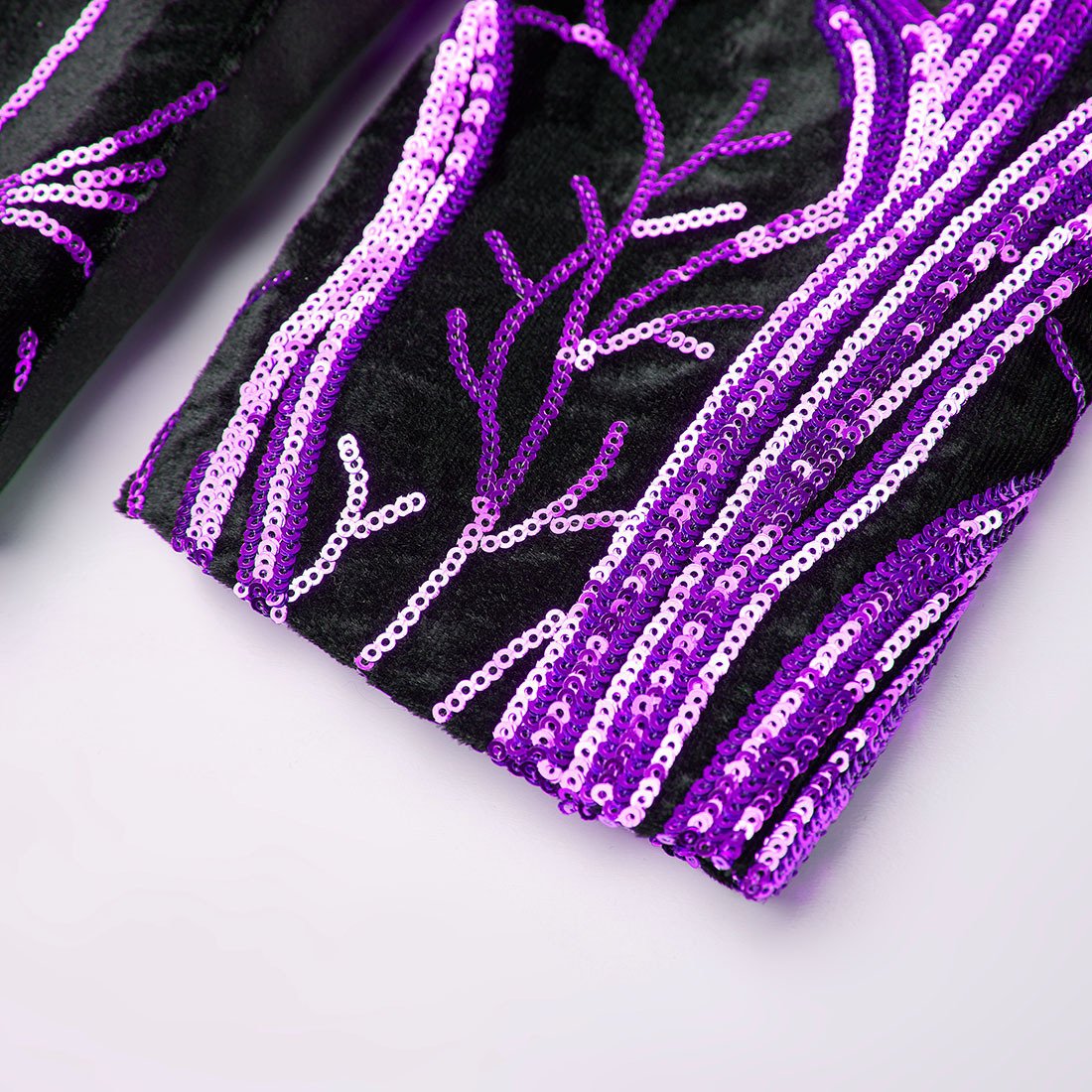 Men's Patchwork Gold Leaf Sequined Suit Jacket – Bild 10