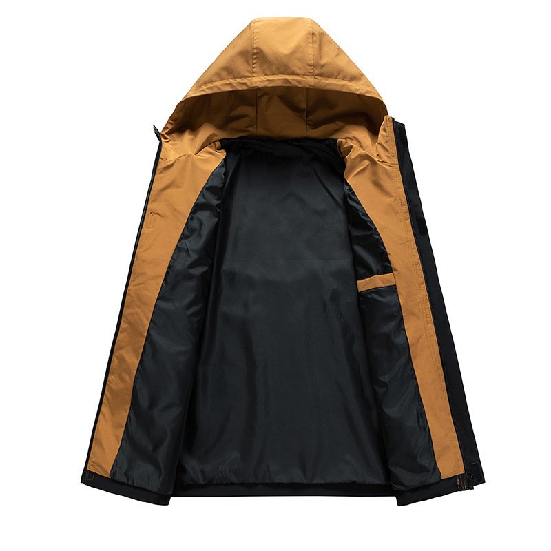 Men's Colorblock Hood Loose Trendy Coat – Bild 10