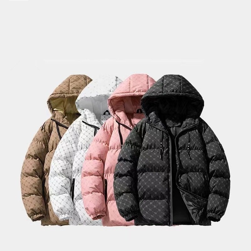 Autumn And Winter Casual Printing Popular Padded Hooded Cotton Coat Men – Bild 9