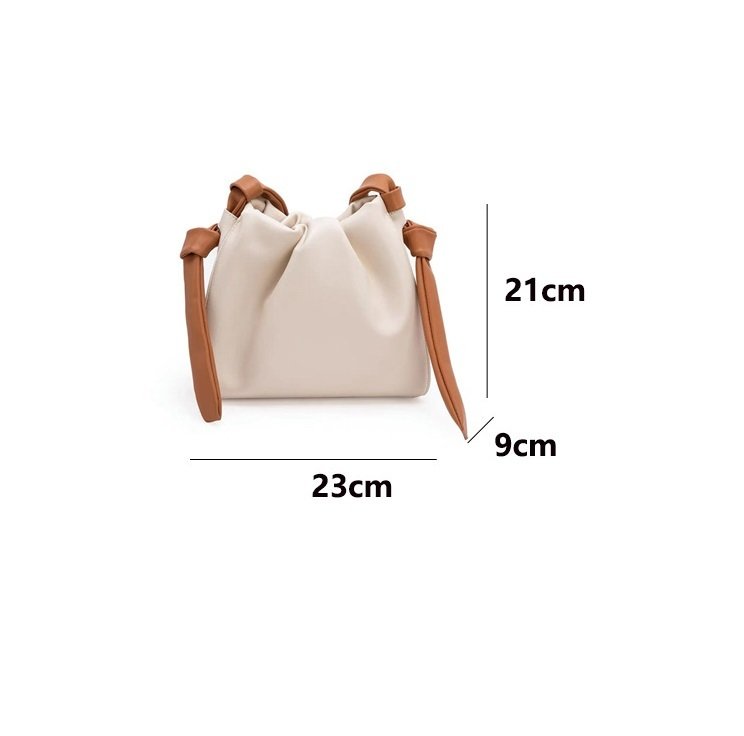 Fashion Color Contrast Single Shoulder Messenger Cloud Bag – Bild 7