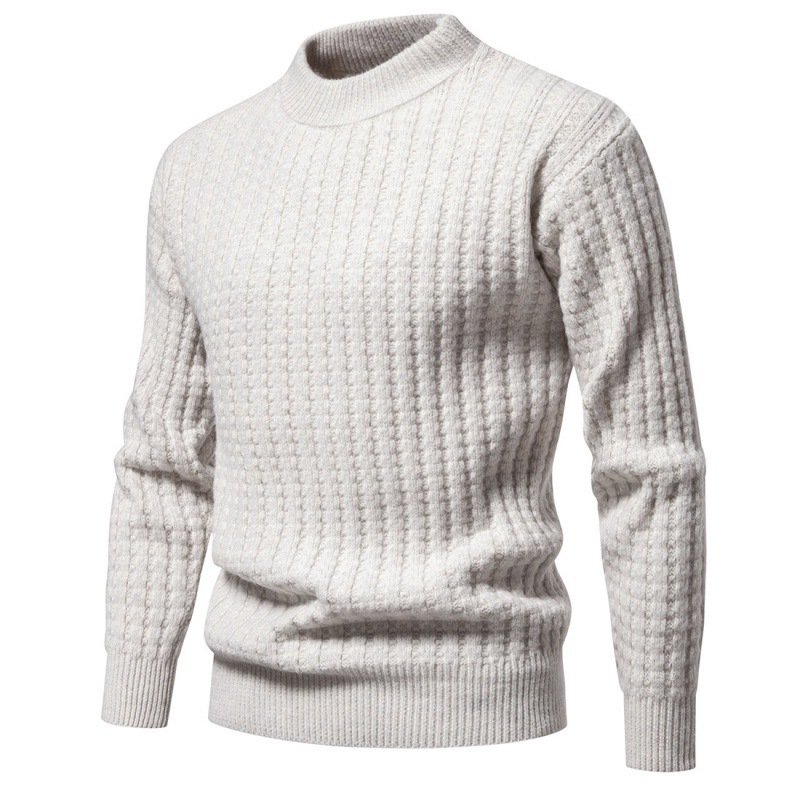 Autumn Men's Knitwear Solid Color Round Neck Fashion Sweater – Bild 6