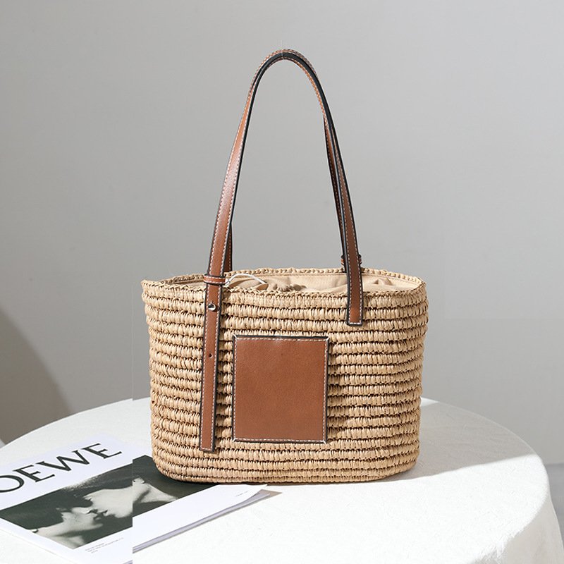 Women's Rattan Bag All-match Square Vegetable Basket – Bild 6