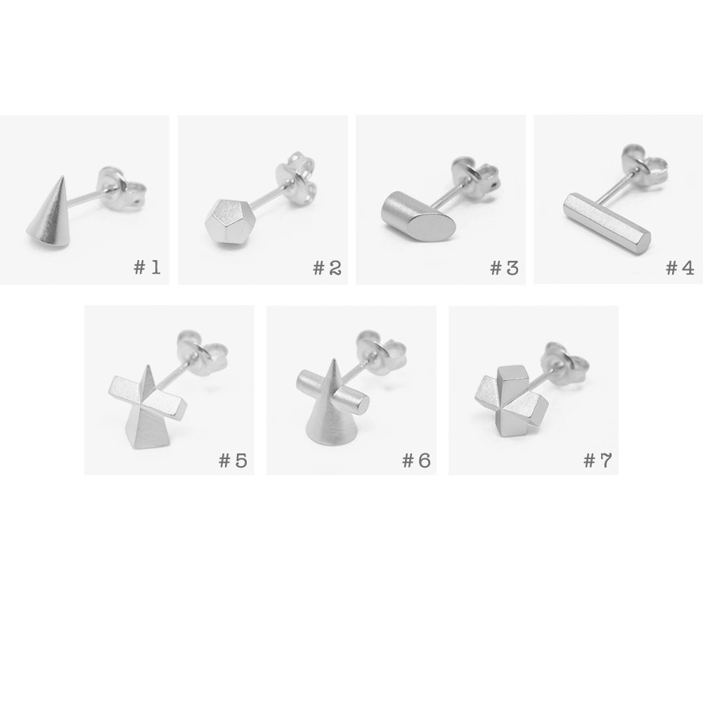 Women's Simple Minimalist Sketch Geometric Earrings – Bild 4