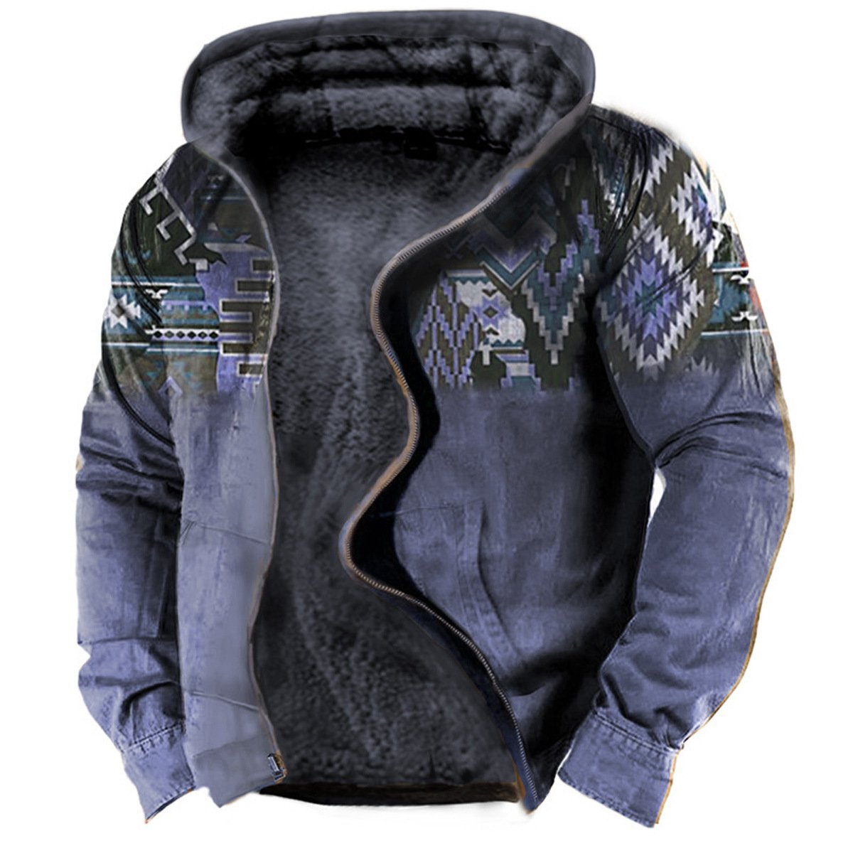 Men's Hooded Printed Sweater All-matching Loose – Bild 3