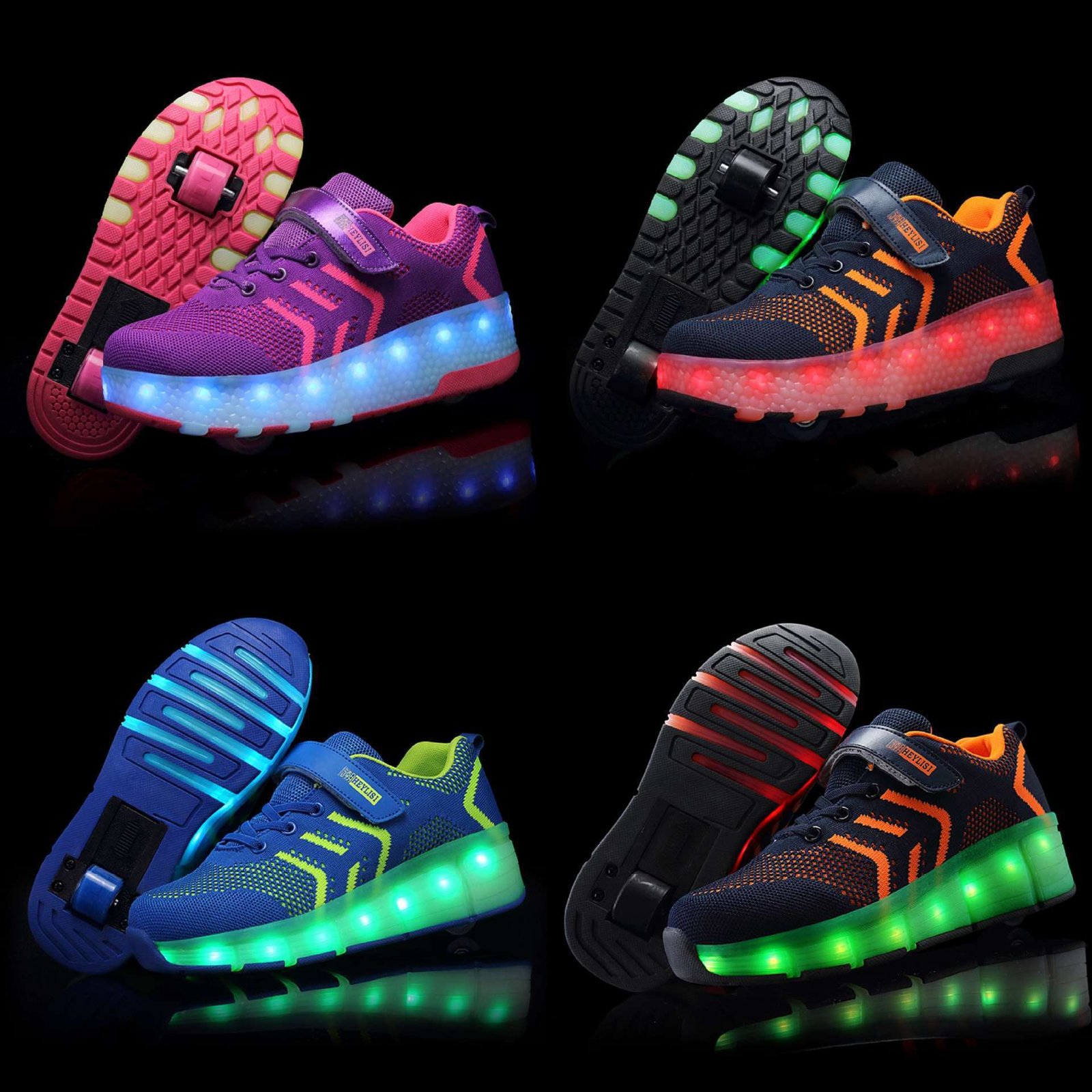 LED Light-emitting Rechargeable Roller Skates For Boys And Girls – Bild 3