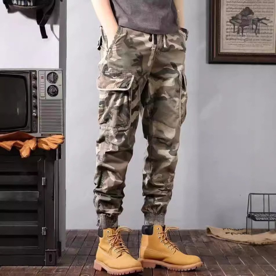Camouflage Cargo Pants Men's Trousers With Pockets Fashion Casual Loose Tapered Pants – Bild 4