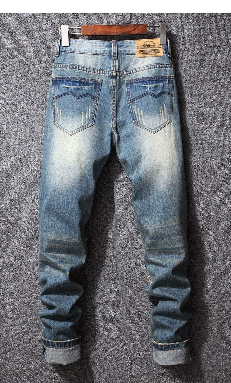 Hong Kong Style Ripped Jeans American Casual Loose – Bild 10