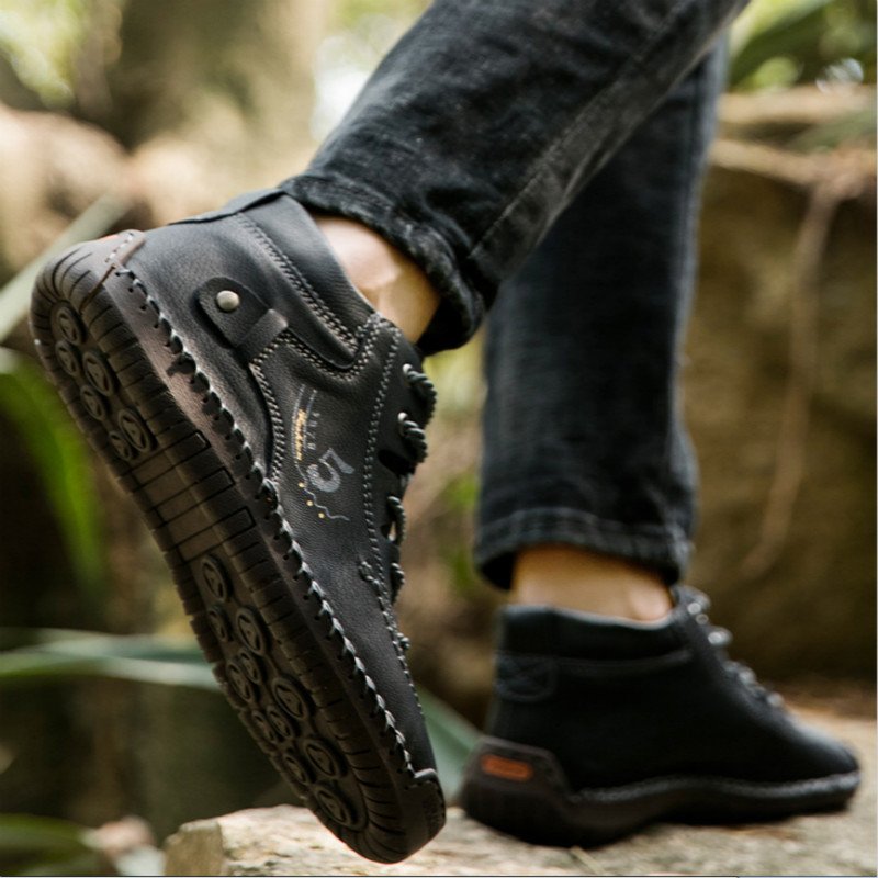 Hand-sewn Men's Oversize Outdoor Boots Leather Shoes – Bild 8