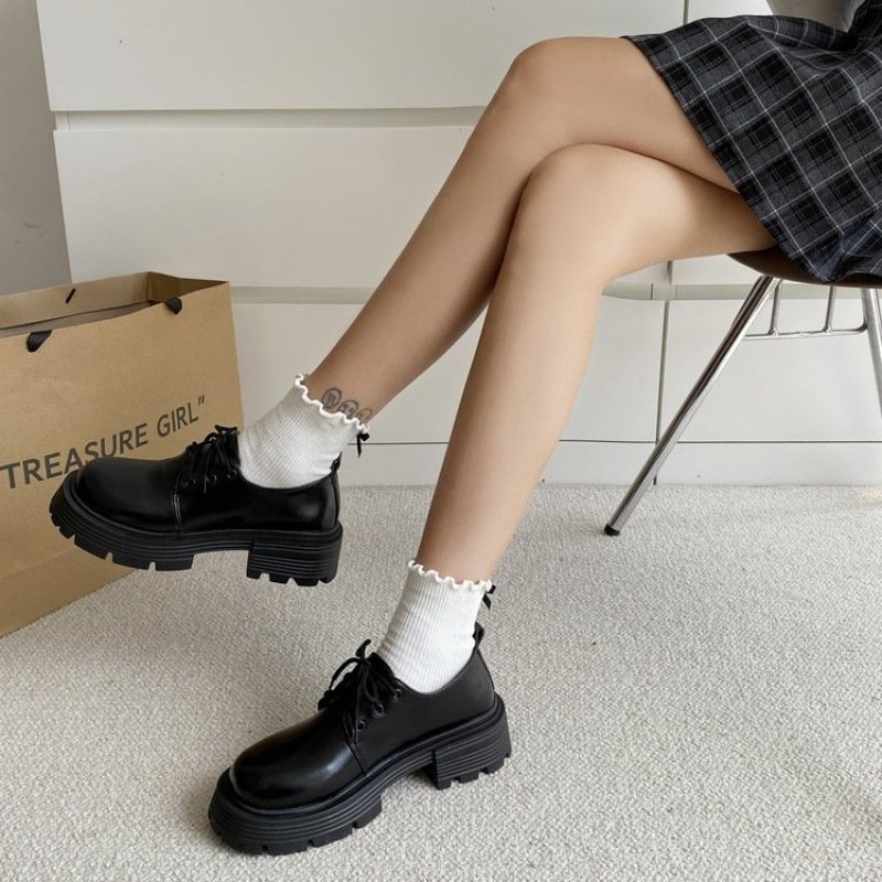 Women's Thick Bottom Increased By Genuine Leather Shoes – Bild 5