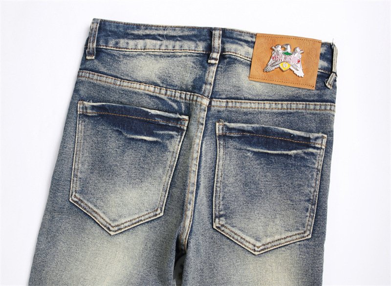 Jeans Patch Retro Blue Slim Fit Men – Bild 3