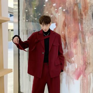 Irregular Tie Tie Tie Loose Profile Suit Men's Asymmetrical Suit Coat