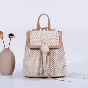 Women's All-match PU Stitching Simple One-shoulder Fur Ball Messenger Bag