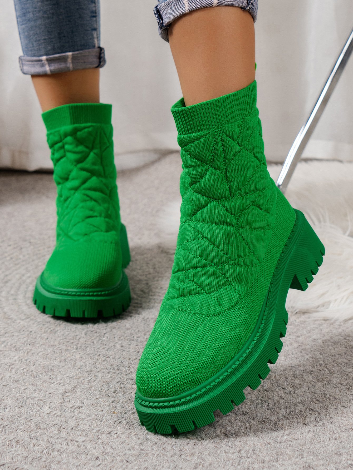 New Women's Flying Woven Sports Short Boots Women – Bild 9