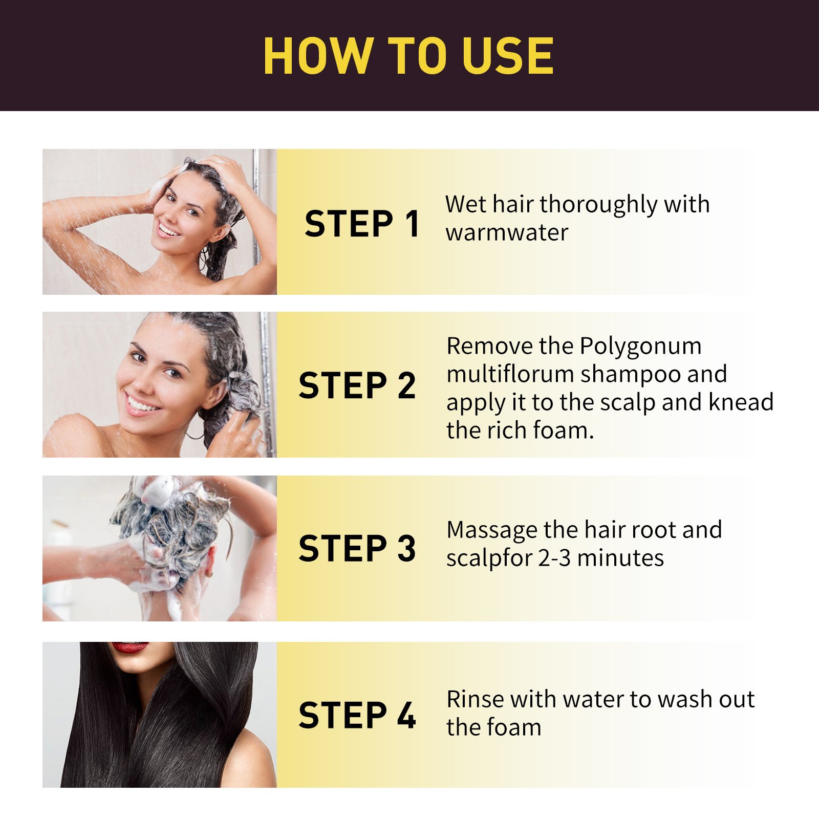 Polygonum Multiflorum Black Repair Soft Shampoo – Bild 7