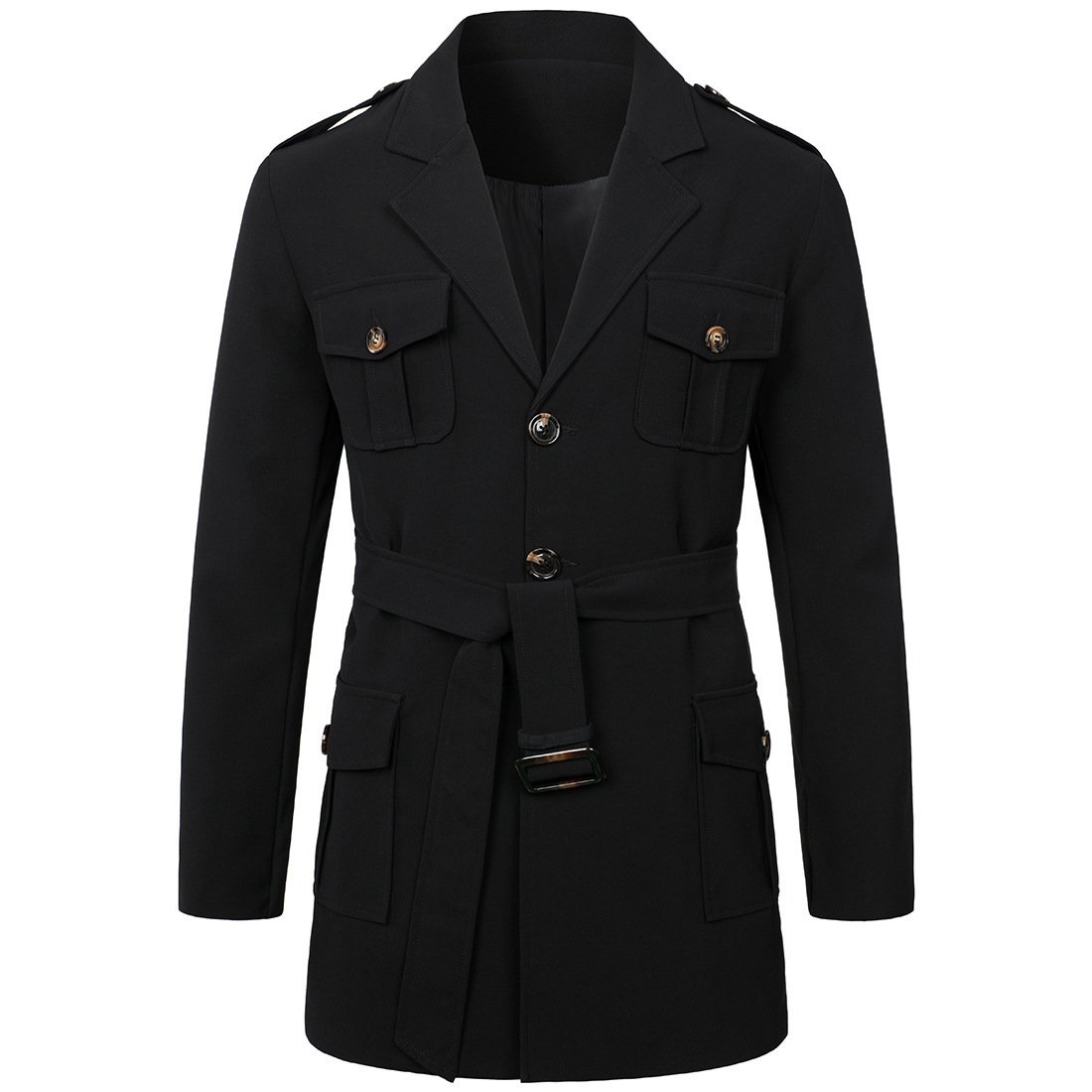 Men's Hunting Clothes Medium Length Men's Casual Suit Trench Coat – Bild 2