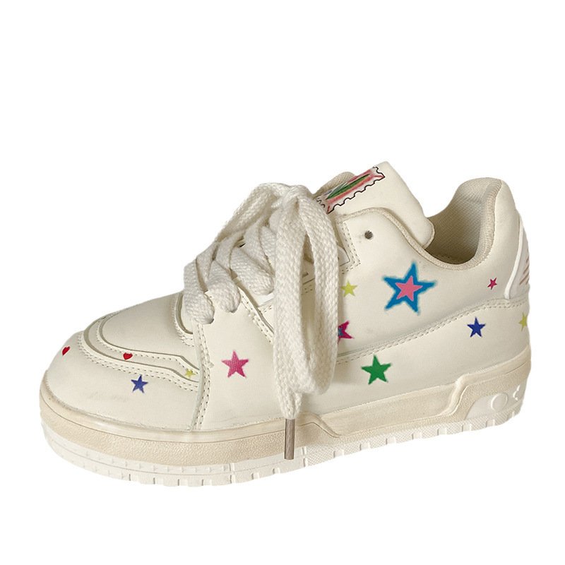 New Leather Flat Internet Celebrity Super Hot Fashion Platform Sneakers – Bild 5