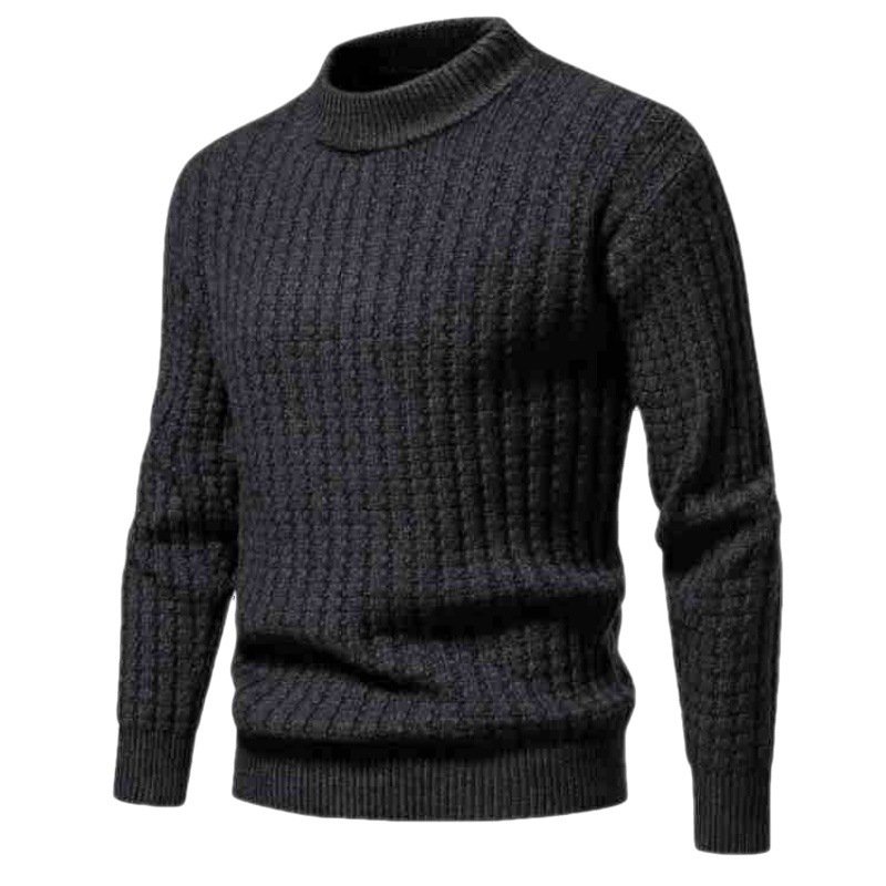 Autumn Men's Knitwear Solid Color Round Neck Fashion Sweater – Bild 2
