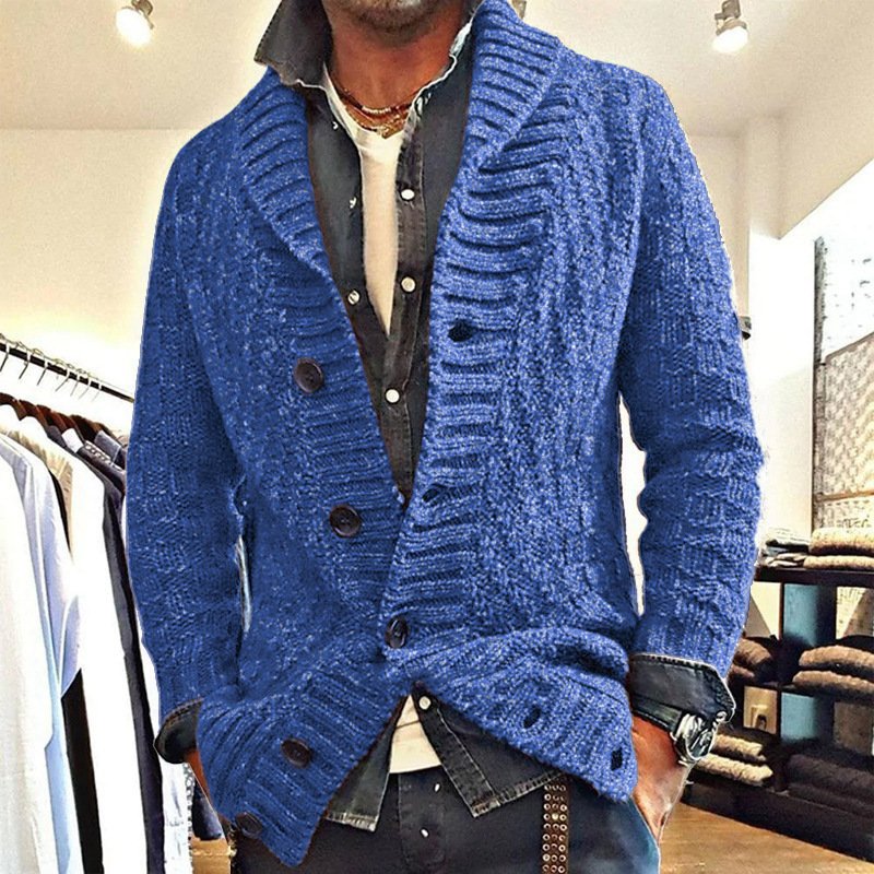 Polyester Men's Long-sleeved Thick Needle Sweater Sweater – Bild 7