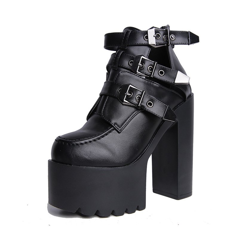 Spring Chunky Heel High Boots Shoes – Bild 2