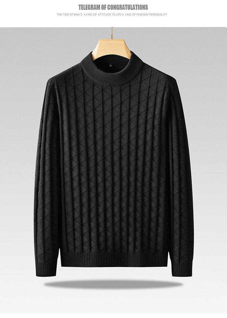 Men's Plus Size Knitted Sweater Loose Round Neck Bottoming Shirt – Bild 9